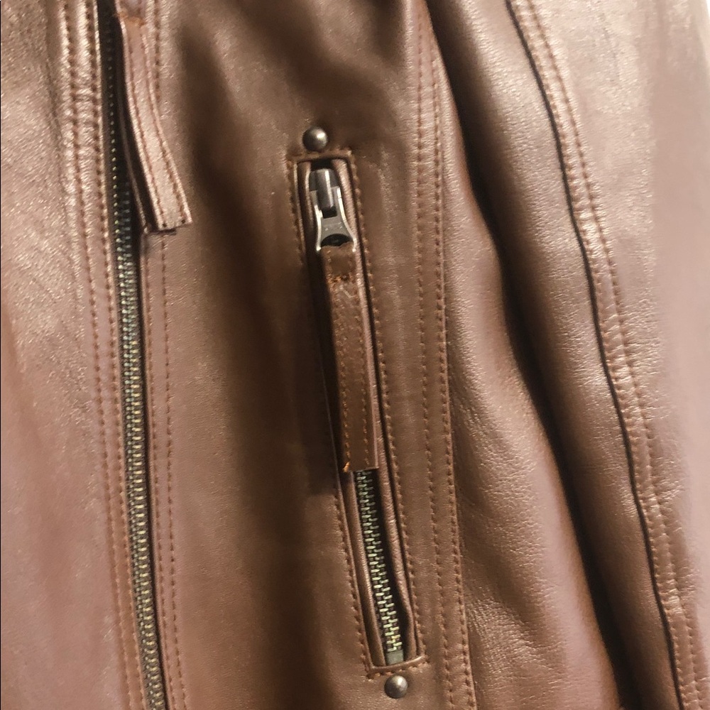 Genuine Leather Brown Jacket - Picture 4 of 14